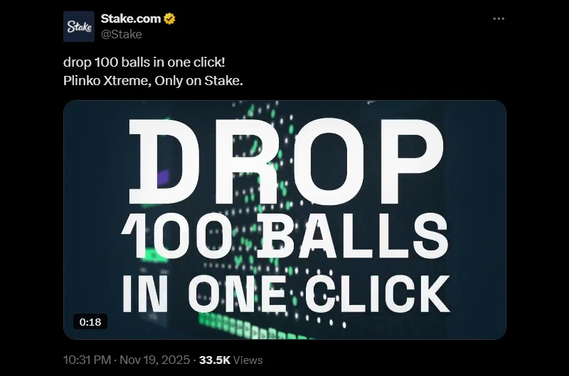 Twitter Plinko Xtreme Exclusive to Stake